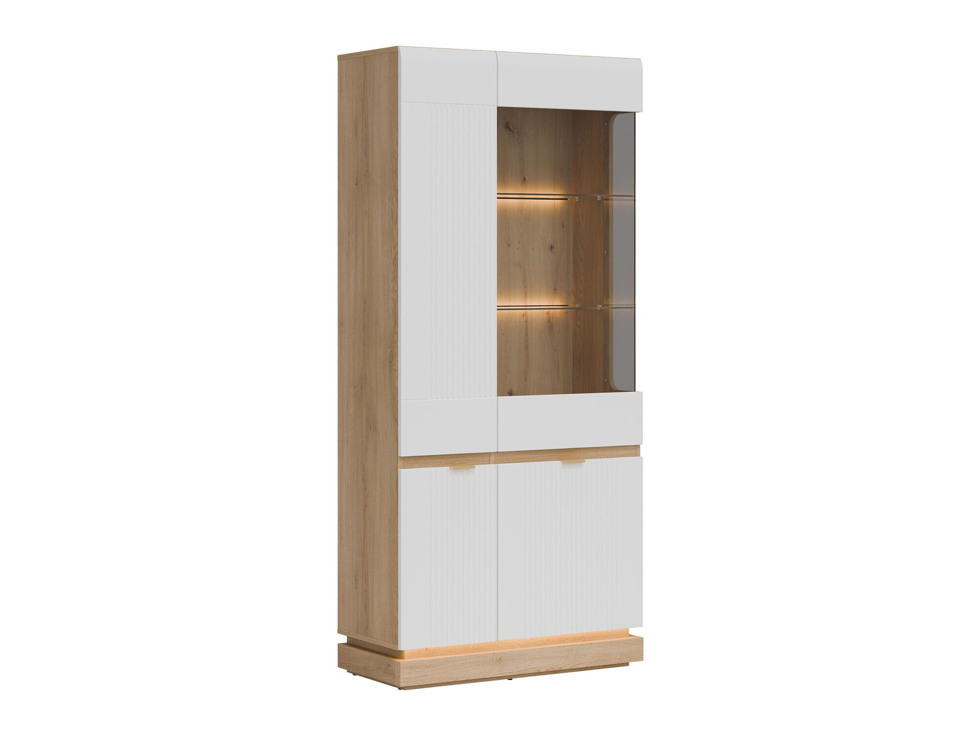 Етажерка Teselbu 111 (Бял + Дъб)