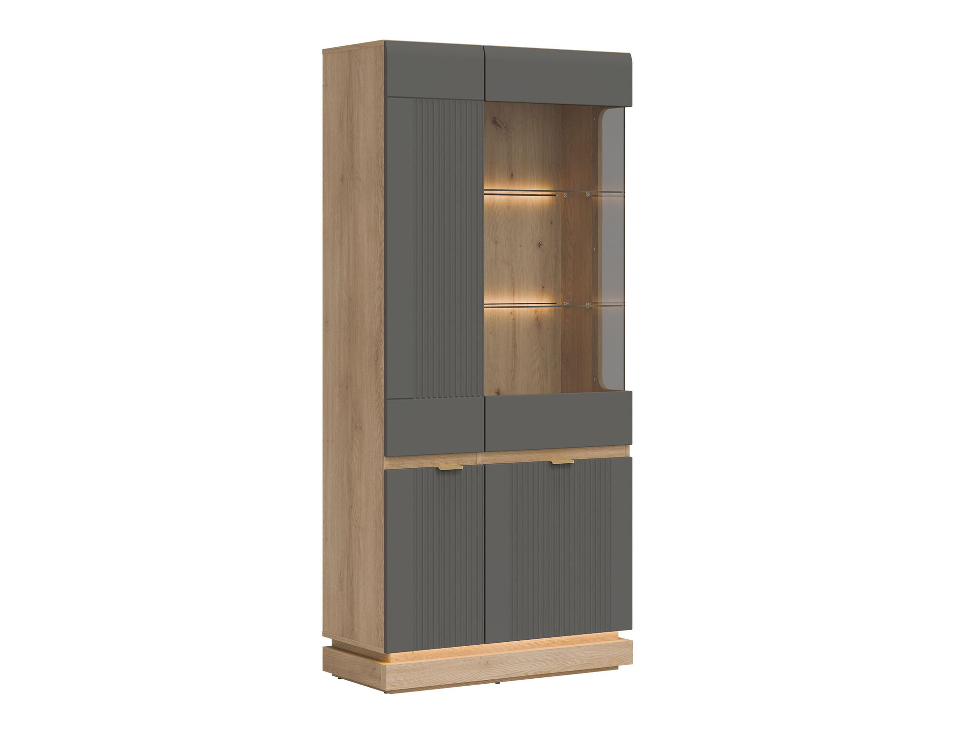 Етажерка Teselbu 111 (Сив + Дъб)