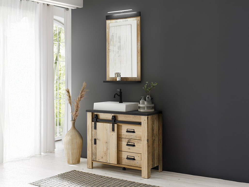 Комплект за баня Cirtale 136 (Отлежало дърво + Антрацит)