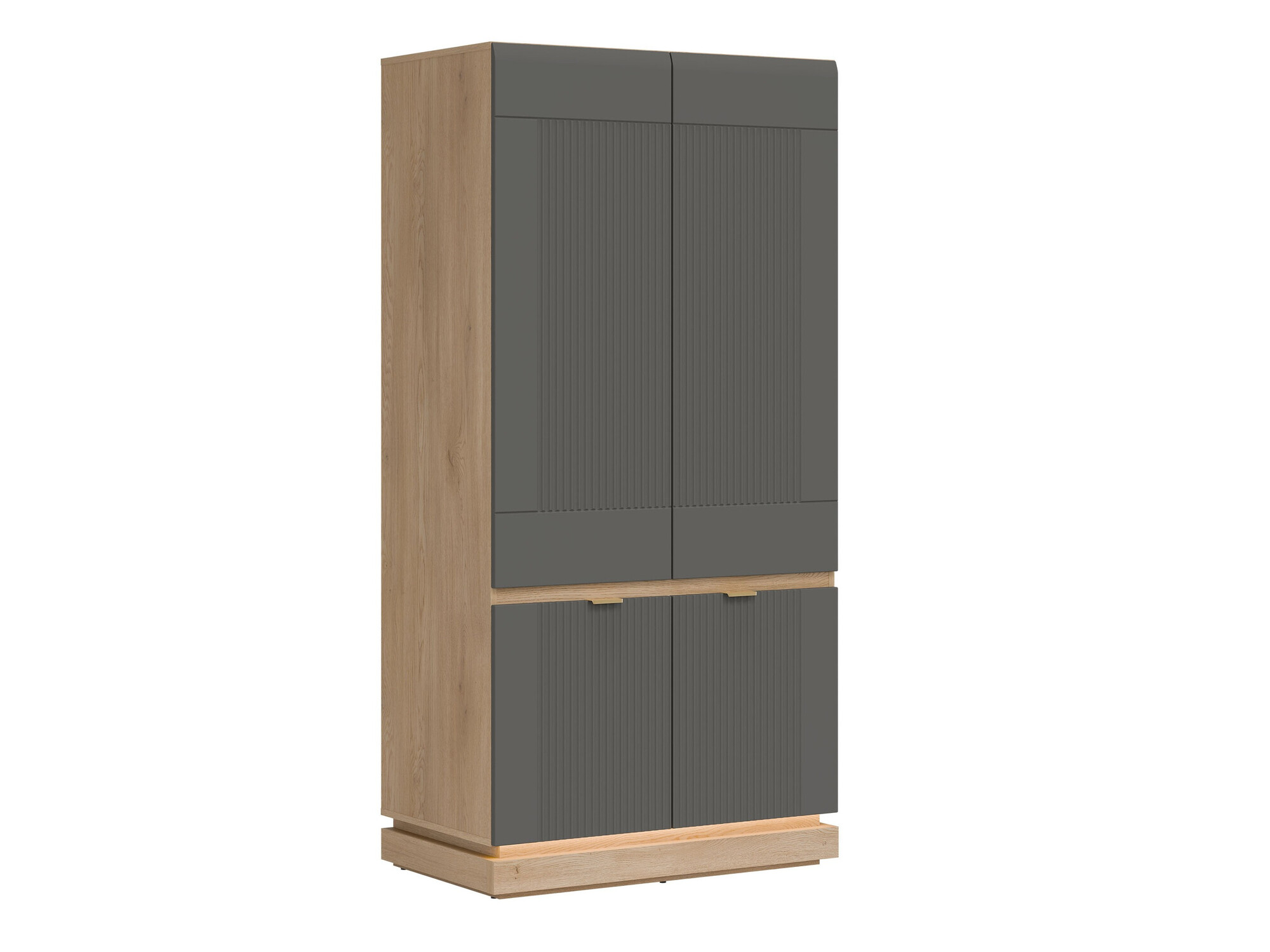 Гардероб Teselbu 113 (Сив + Дъб)