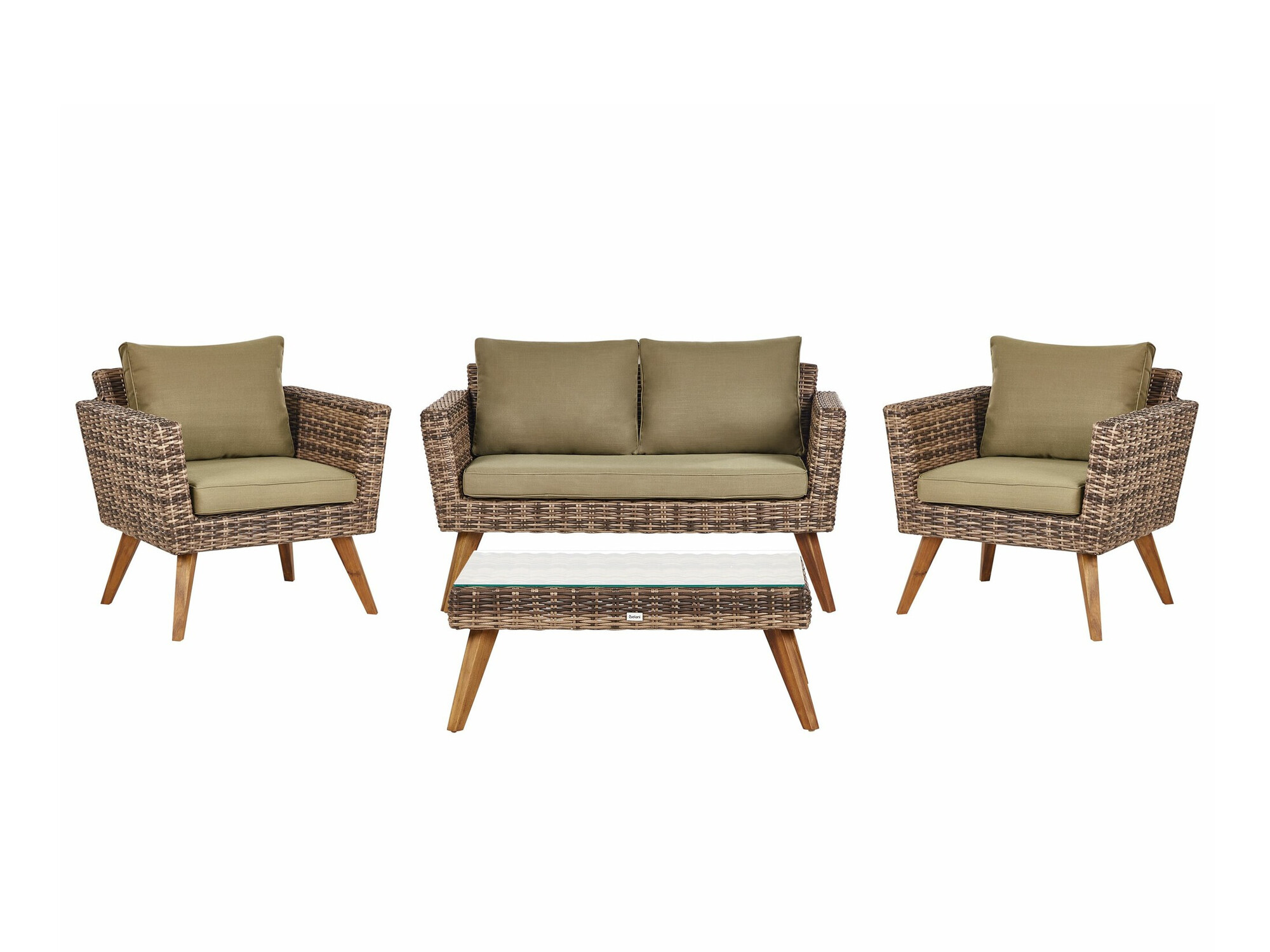 Градински комплект Berwyn 2626 (Кафяв + Светло маслиново дърво)