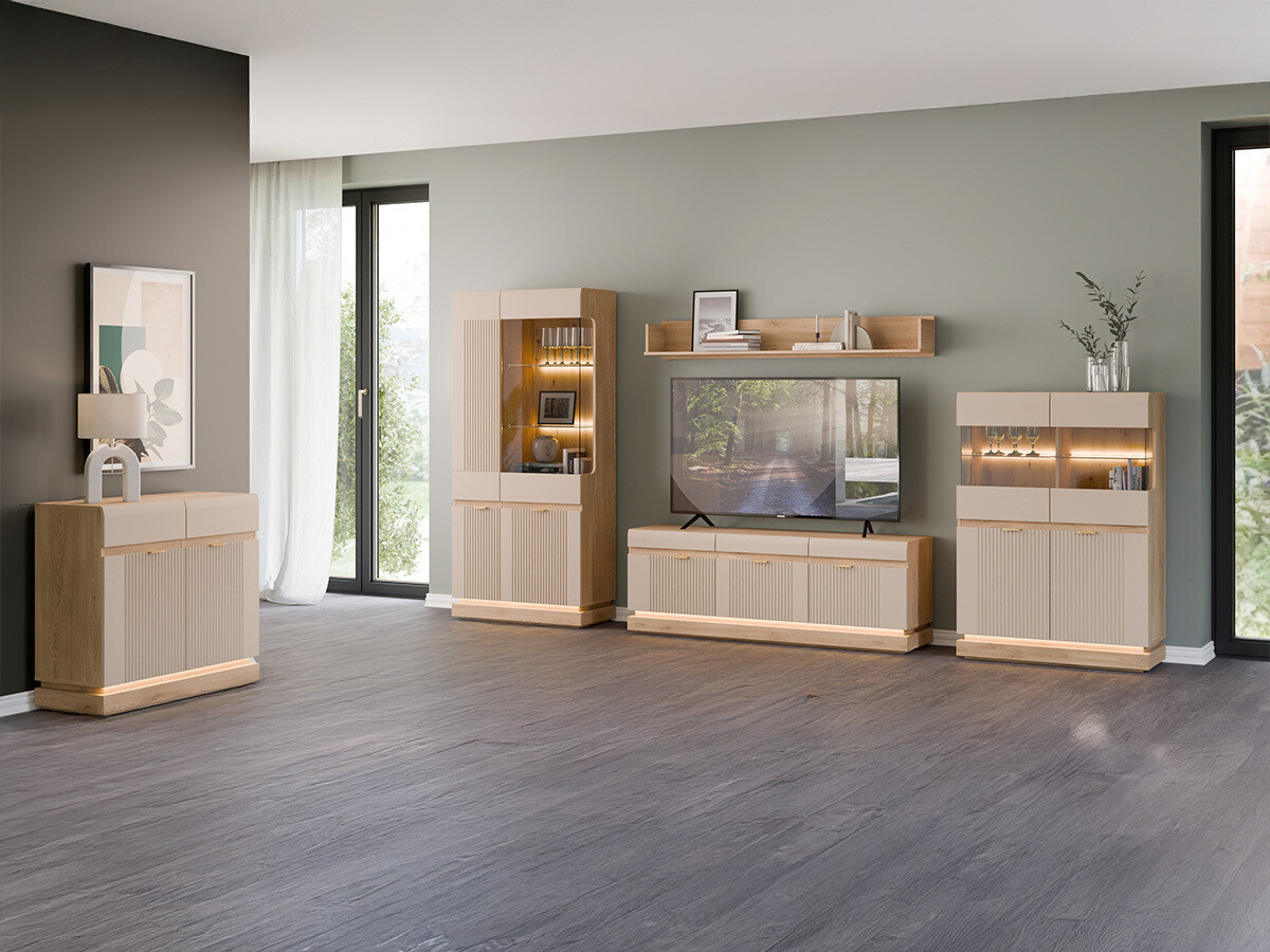 Комплект за хол Teselbu 116 (Кашмир + Дъб)