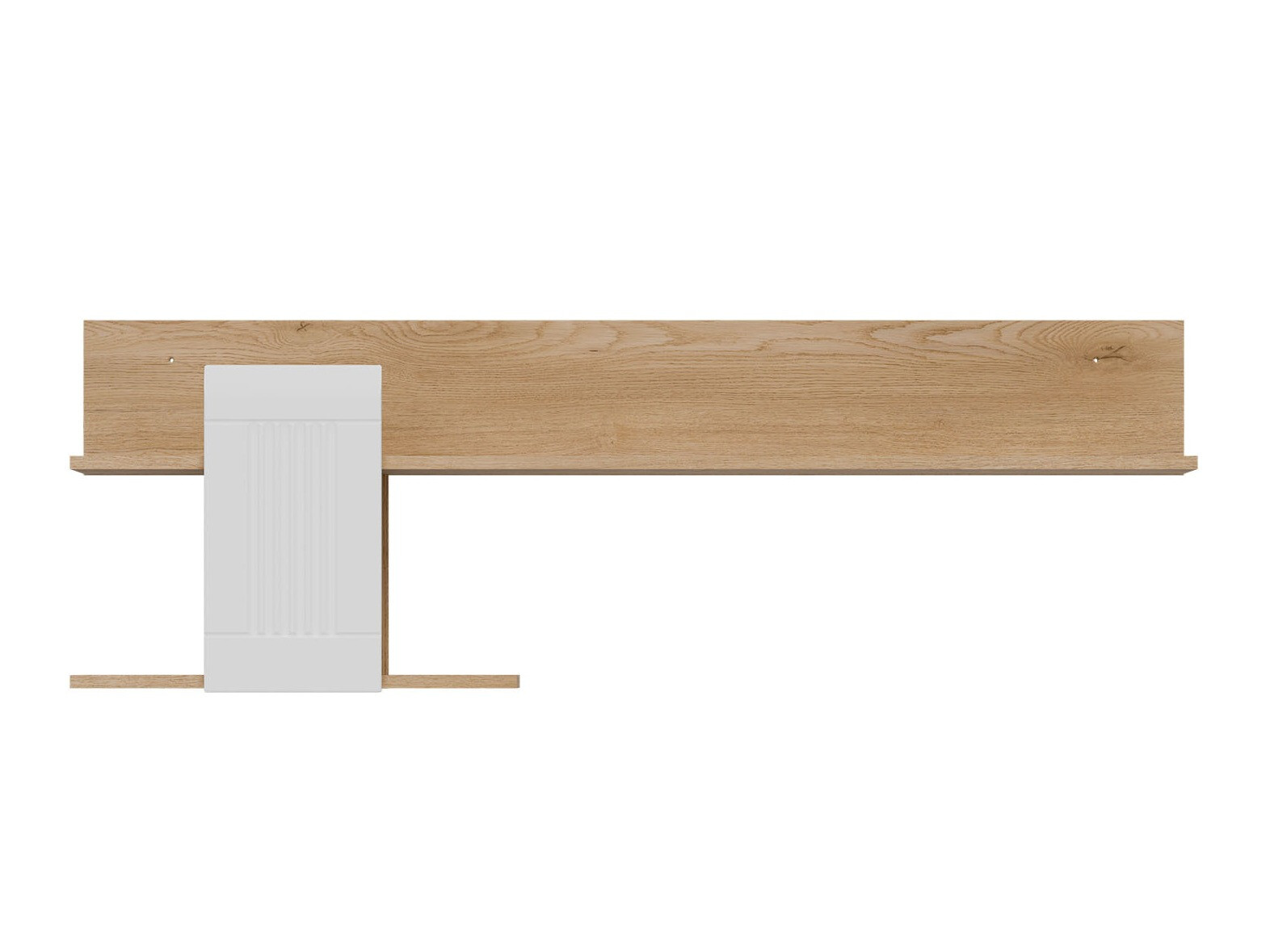 Стенна етажерка Teselbu 115 (Бял + Дъб)