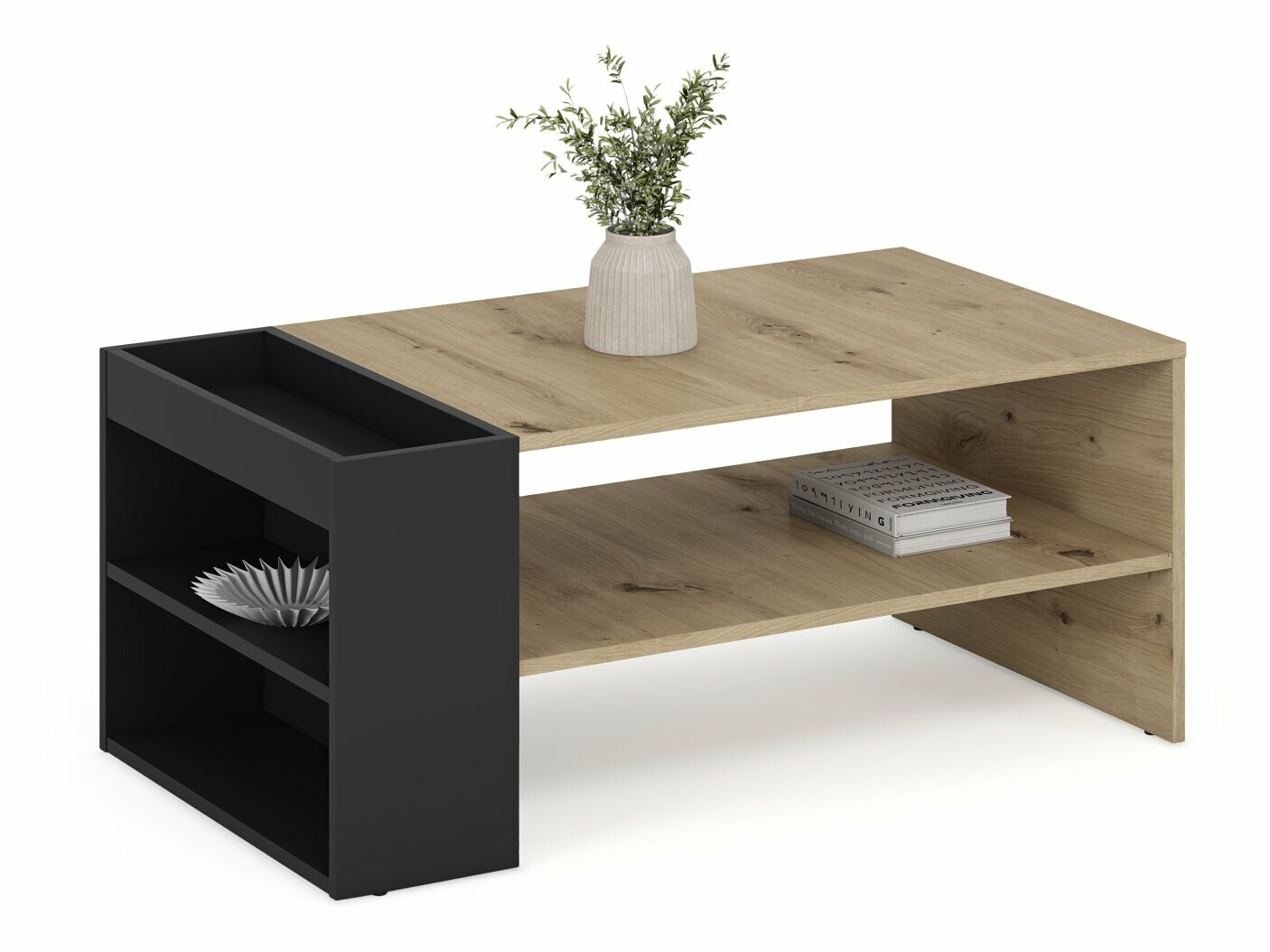 Масичка за кафе Houston 1946 (Черен + Artisan дъб)