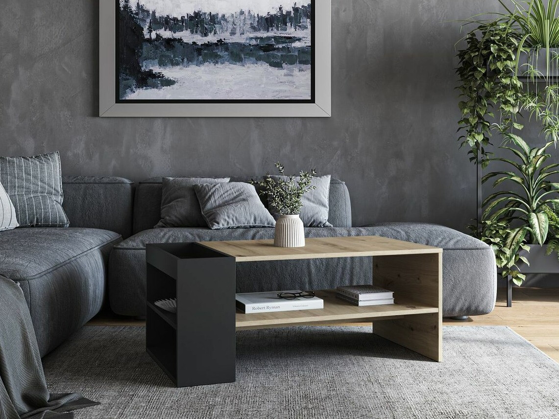 Масичка за кафе Houston 1946 (Черен + Artisan дъб)