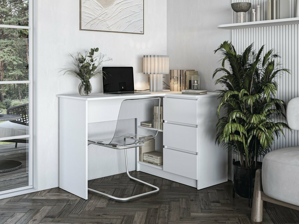 Ъглово офис бюро Houston 1950 (Бял)