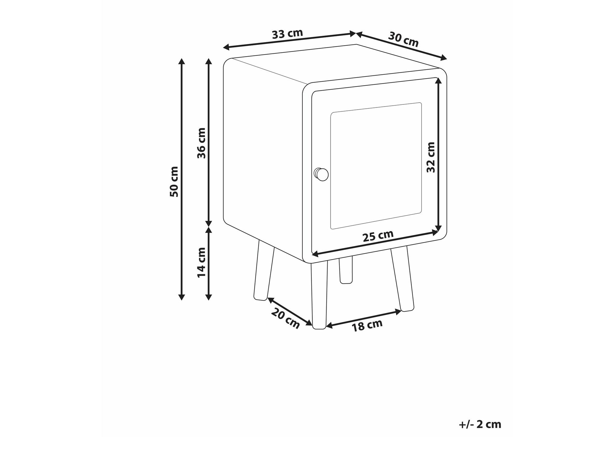 Нощно шкафче Berwyn 2632 (Светлокафяво)