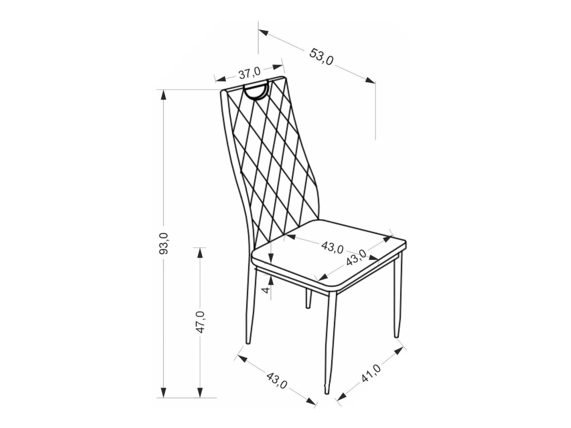 Стол Houston 1952 (Черен)