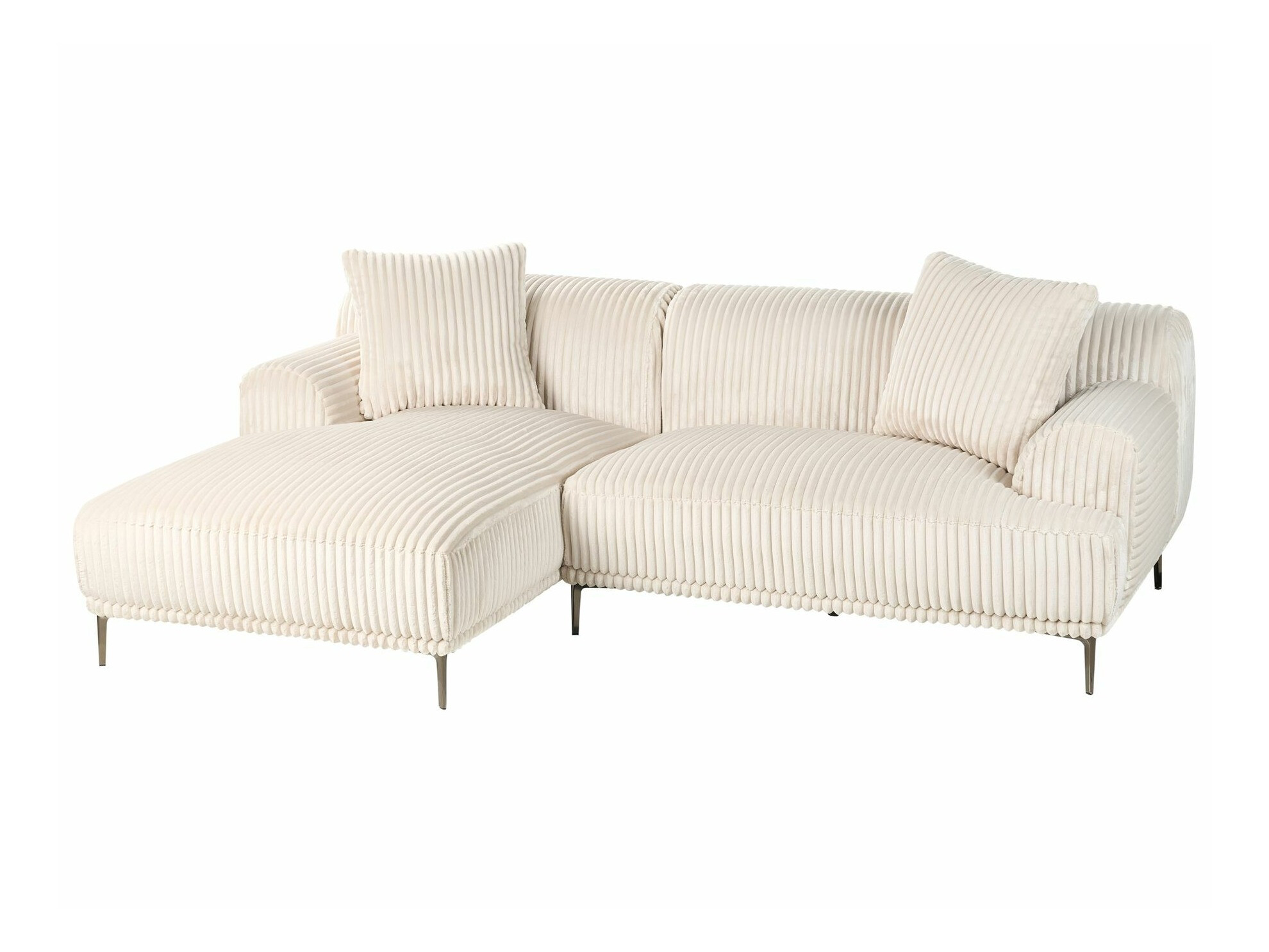 Ъглов диван Berwyn 2640 (Бял)