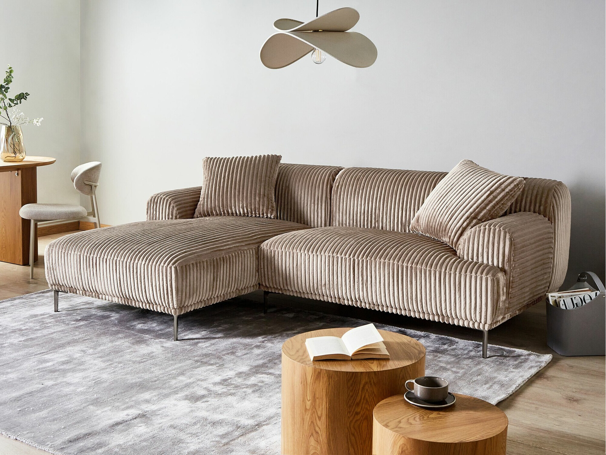 Ъглов диван Berwyn 2640 (Светлокафяво)