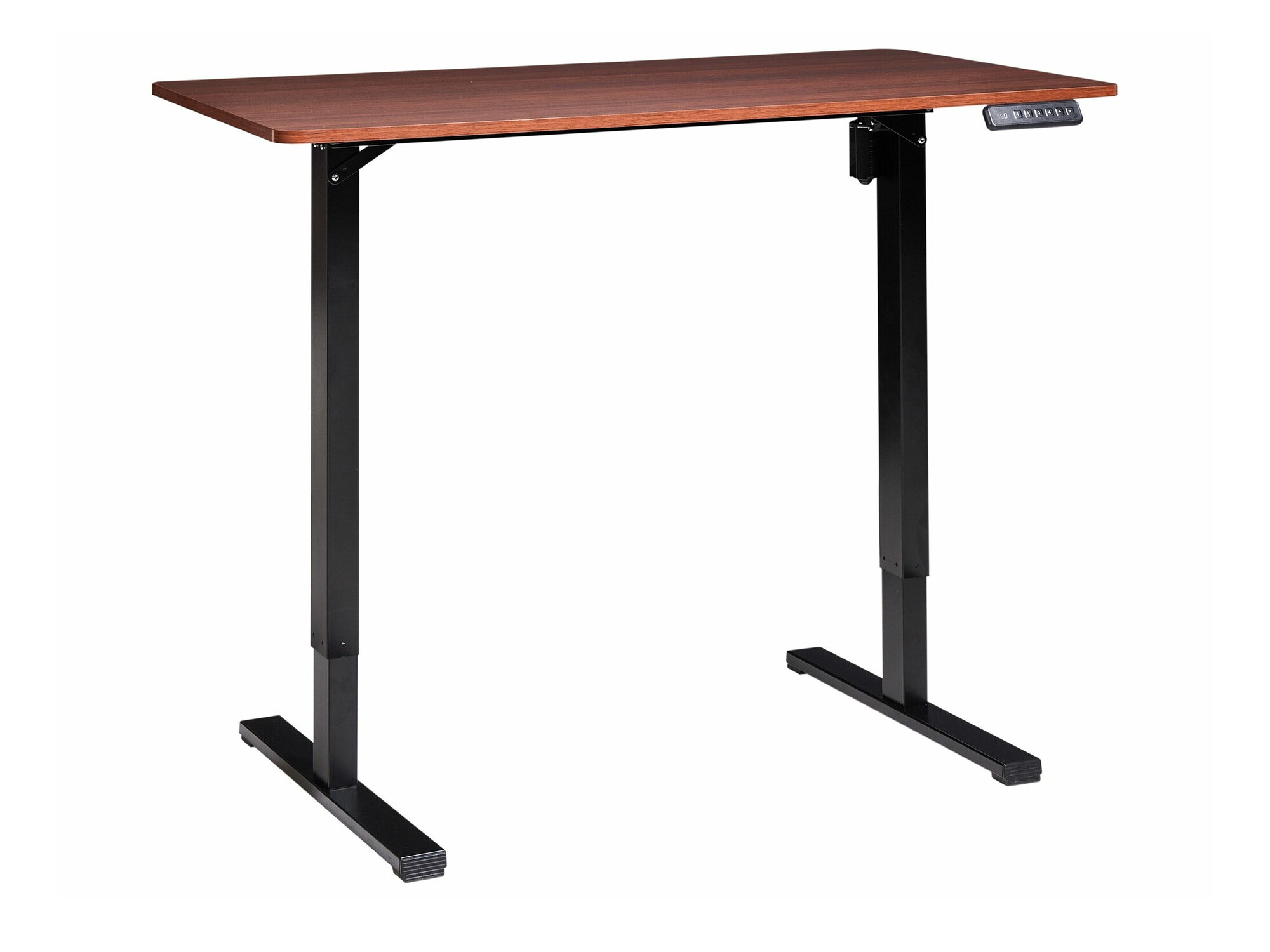 Офис бюро с регулируема височина Berwyn 2639 (Тъмнокафяв + Черен)