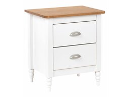Нощно шкафче Berwyn 2481 (Бял + Ярък дърво)