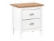 Нощно шкафче Berwyn 2481 (Бял + Ярък дърво)