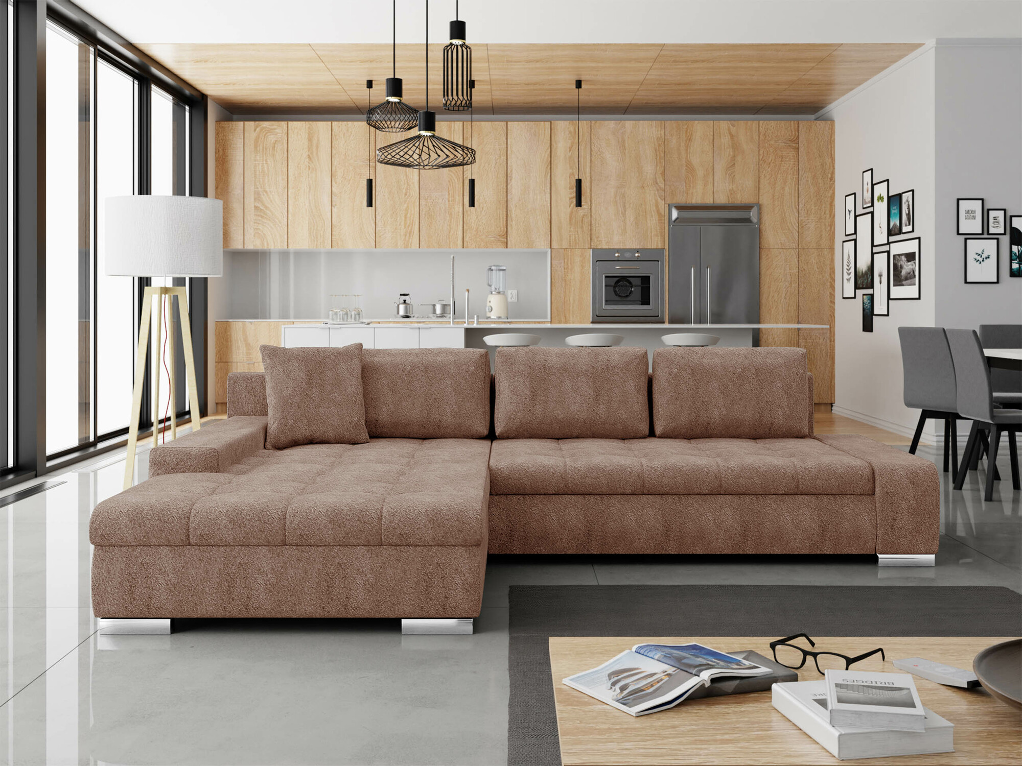 Ъглов диван Comfivo Nitor II (Coral 45)