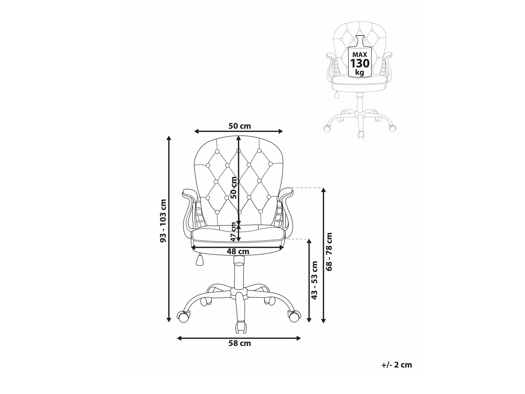 Офис стол Berwyn 336 (Светлосиньо)