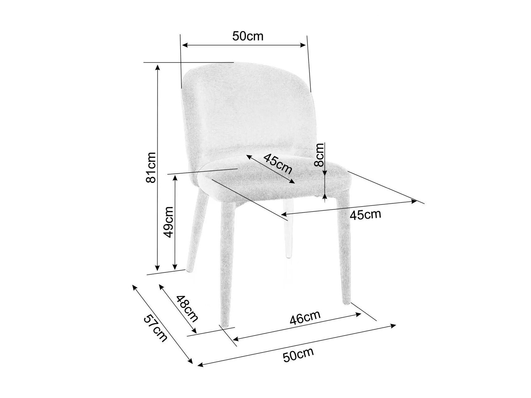 Стол Detroit 742 (Светло сив)