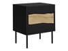 Комплект нощни шкафчета Monevare 104 (Черен + Дъб уотан)