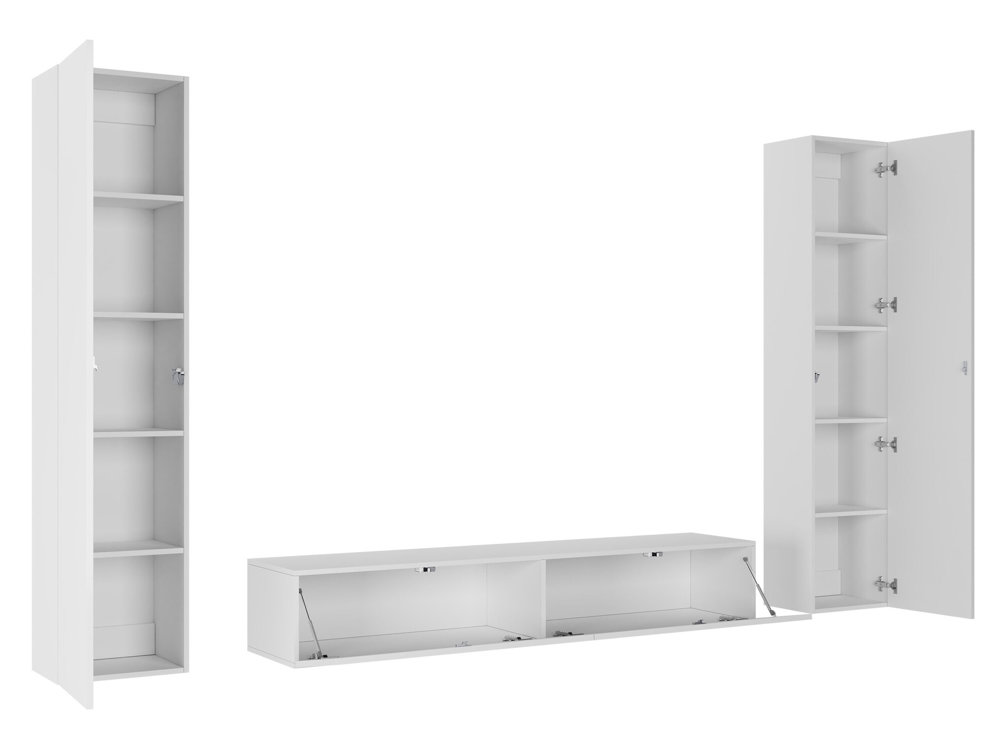 Комплект за хол Vilrin II (Бял + Бял гланц)