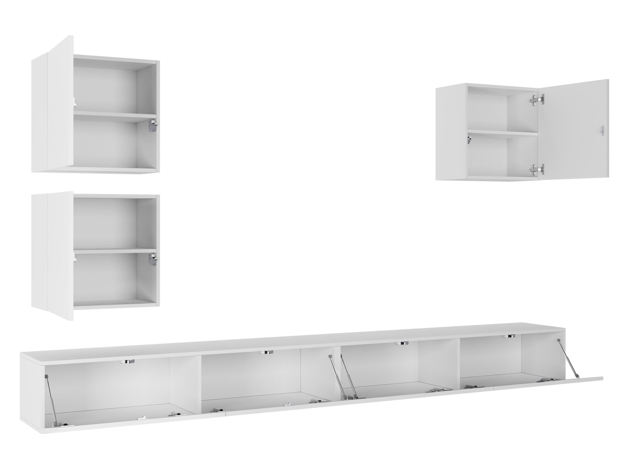 Комплект за хол Vilrin III (Бял + Бял гланц)