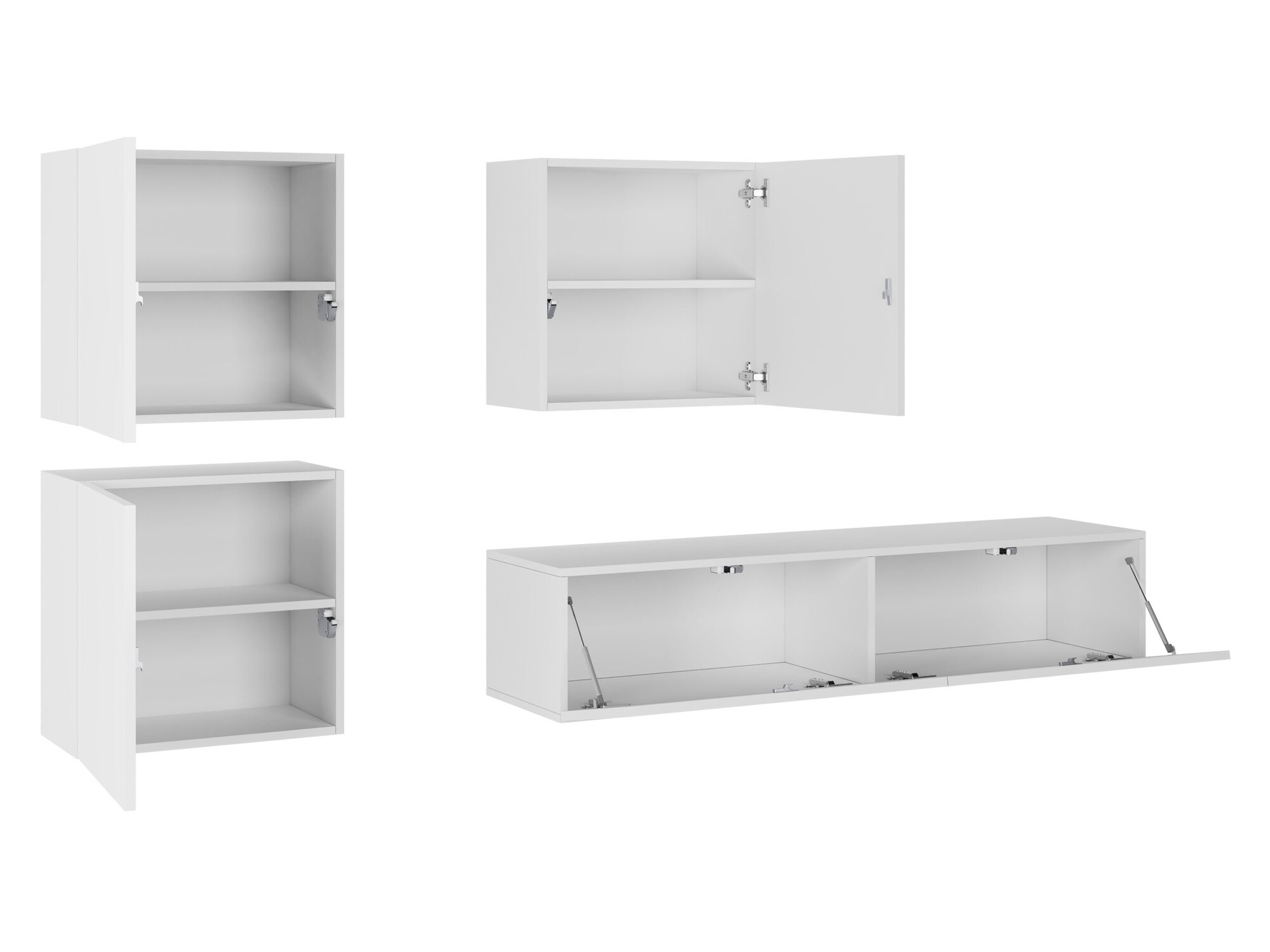 Комплект за хол Vilrin IV (Бял + Бял гланц)