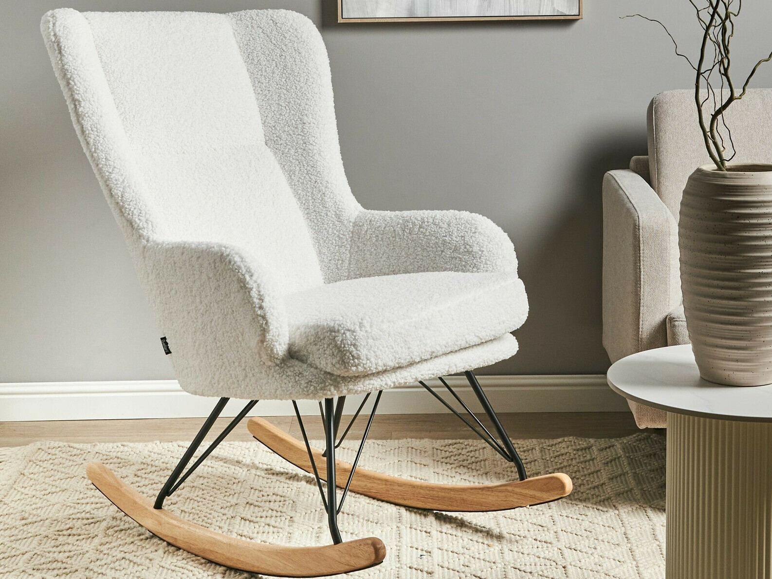 Люлеещ се стол Berwyn 2649 (Бял)