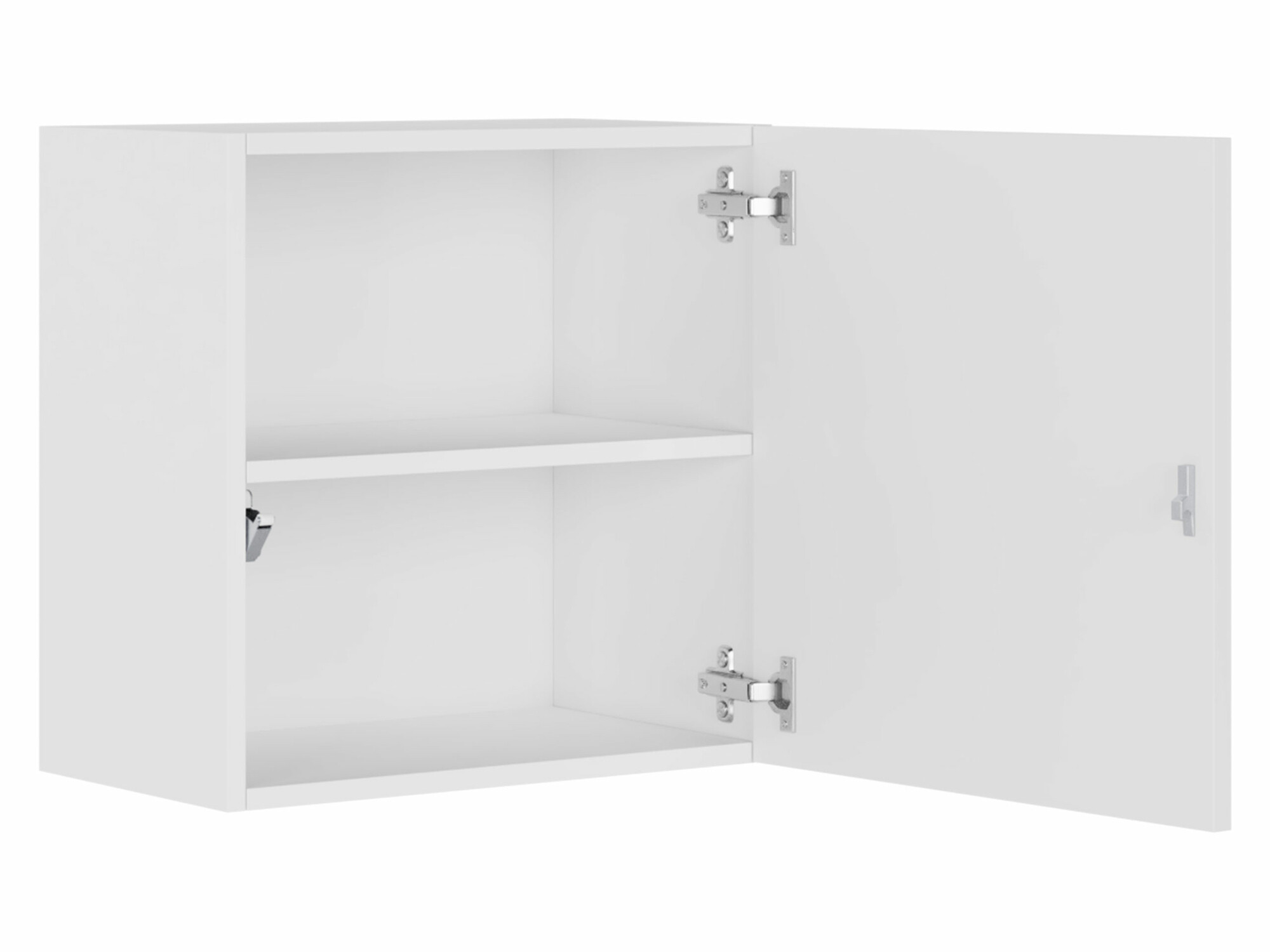 Окачен шкаф Vilrin I (Бял + Бял гланц)