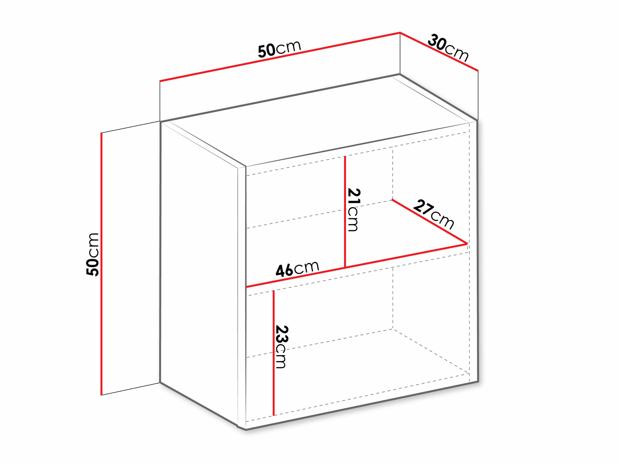 Окачен шкаф Vilrin I (Бял + Бял гланц)