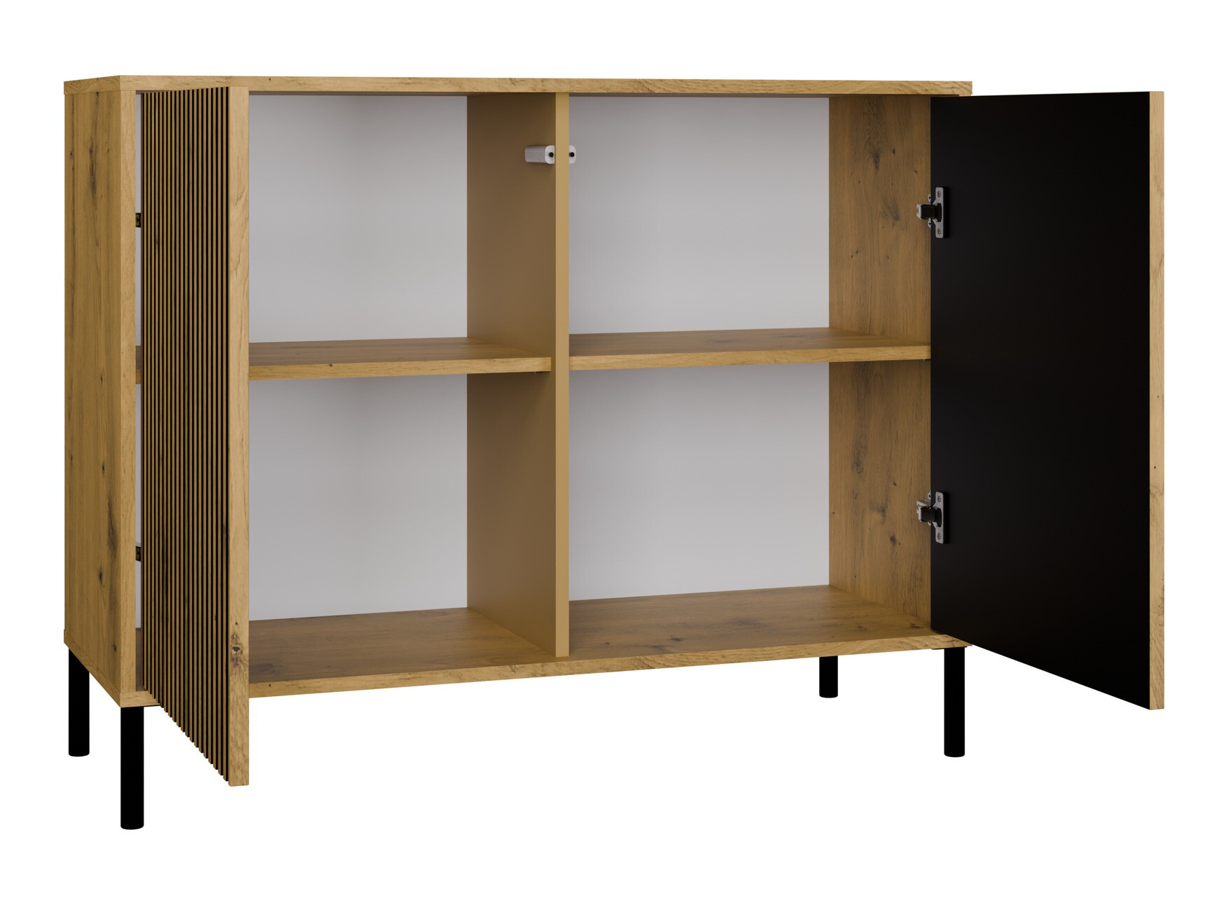 Шкаф Orlsone 108 (Черен + Artisan дъб)