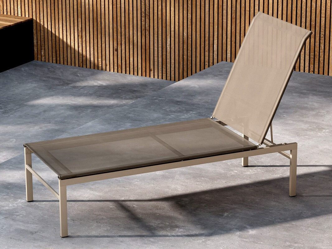 Градински шезлонг Dallas 4834 (Бежов + Светлокафяво)