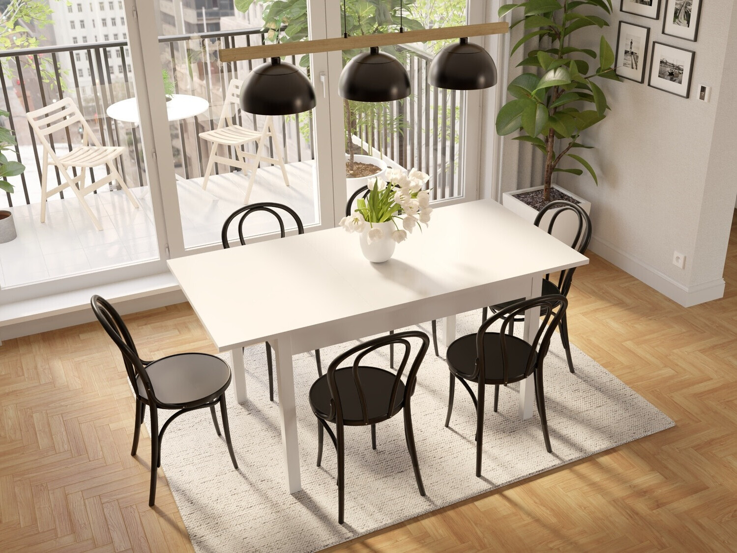 Маса Bristol 220 (Бял)