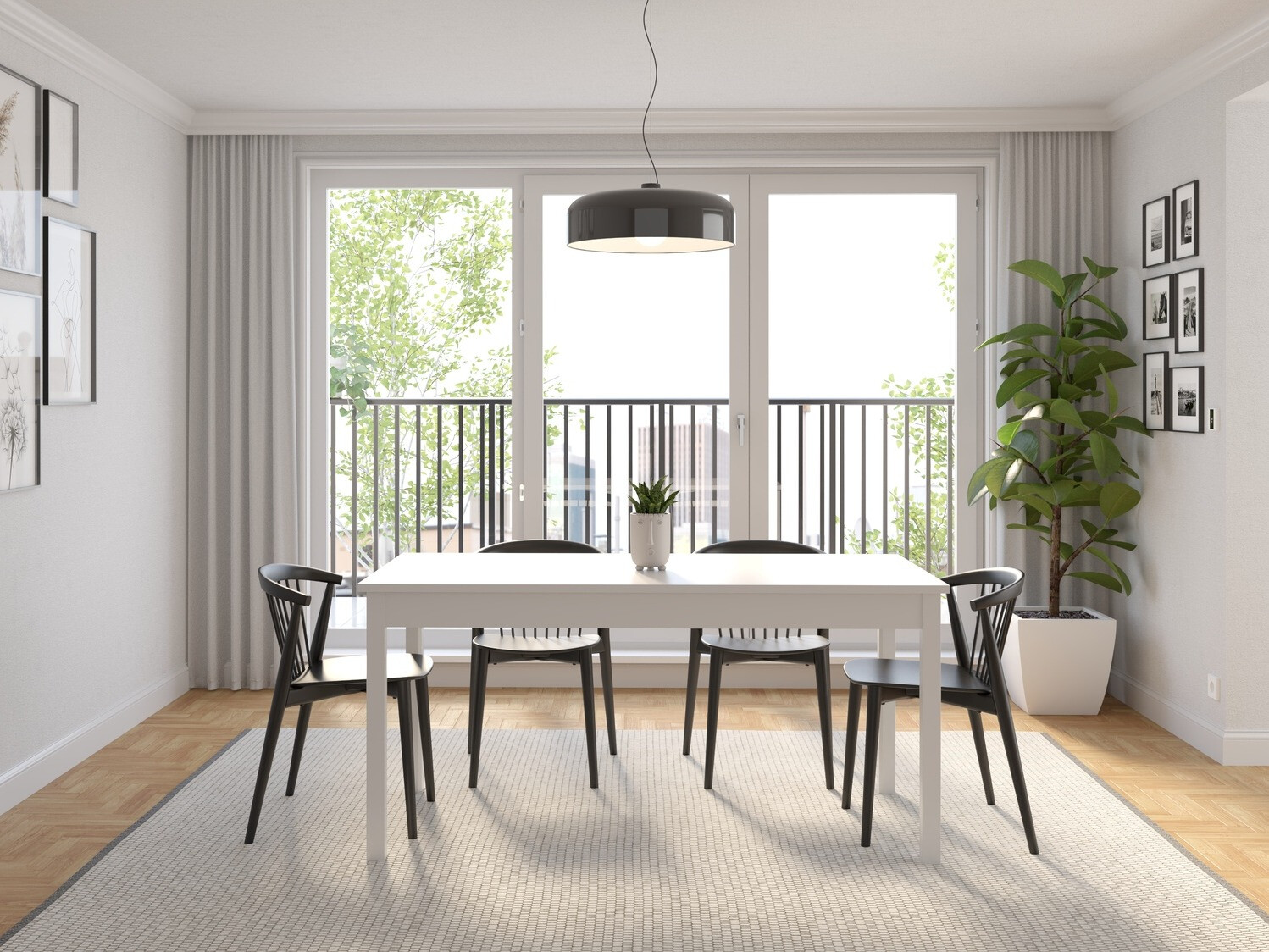 Маса Bristol 221 (Бял)