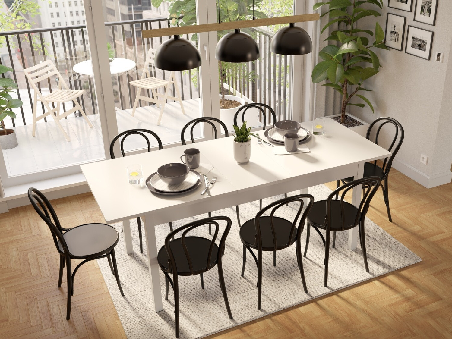 Маса Bristol 221 (Бял)