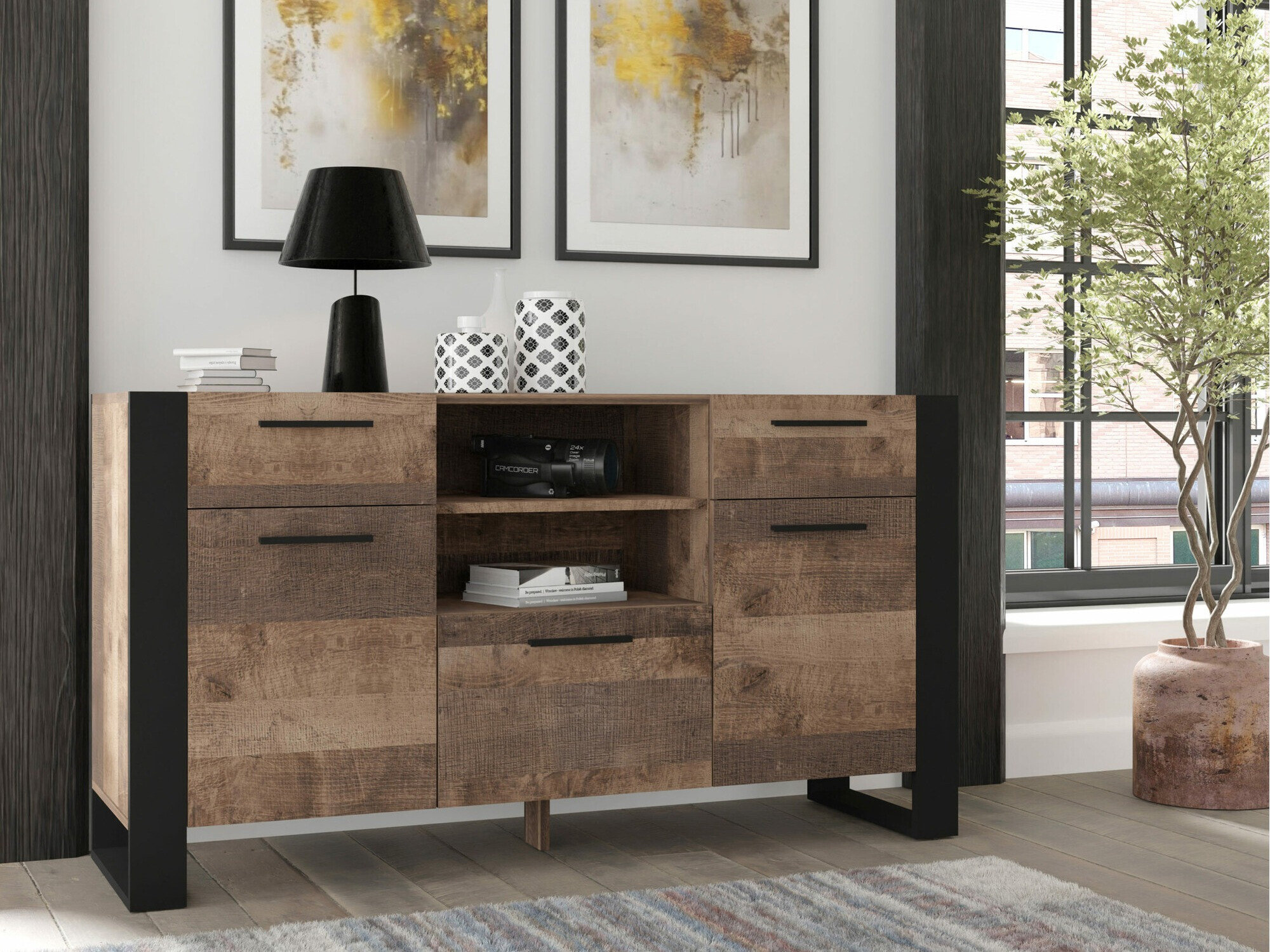 Скрин Cordoro 115 (Тъмно дърво)