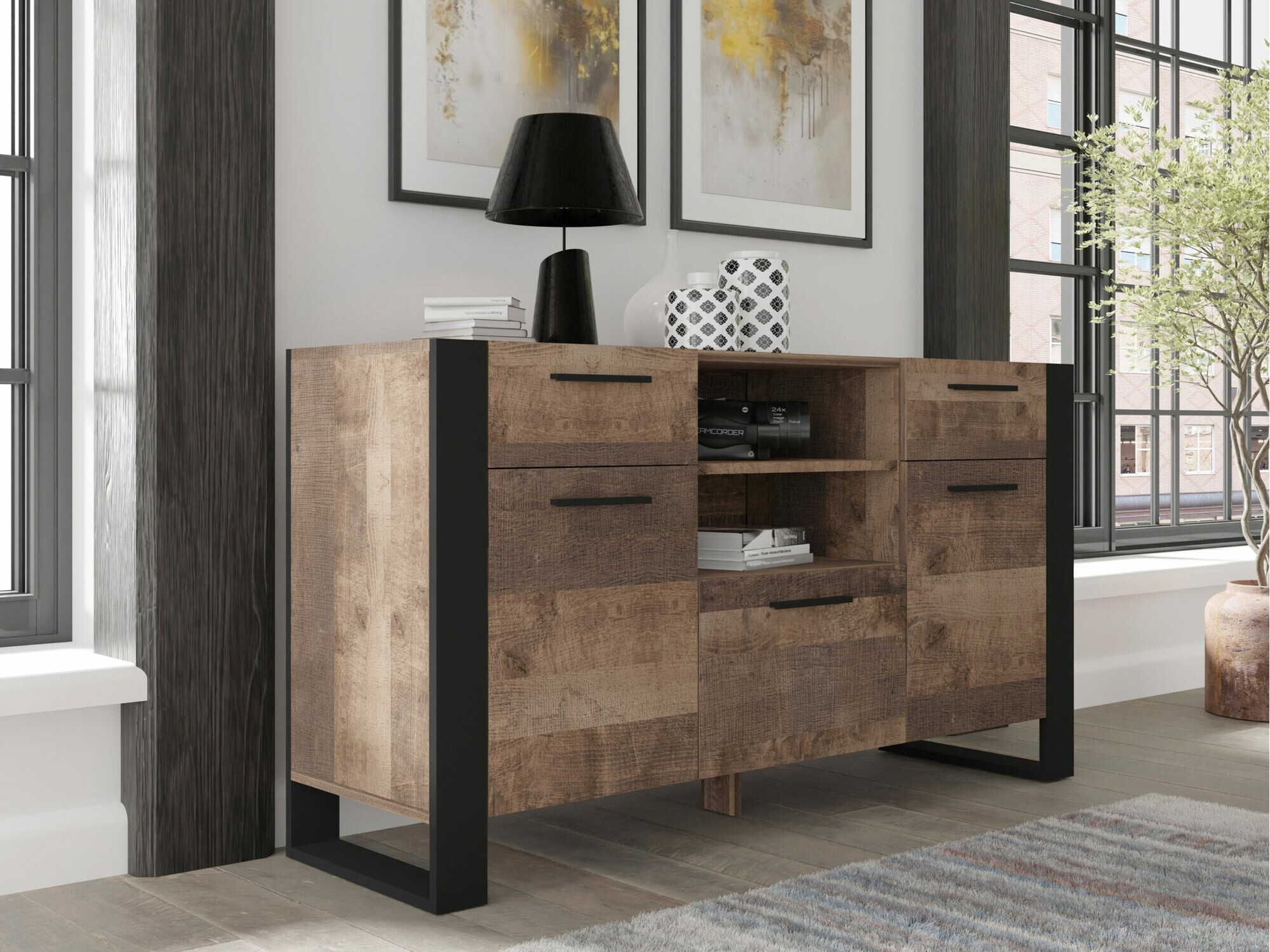 Скрин Cordoro 115 (Тъмно дърво)