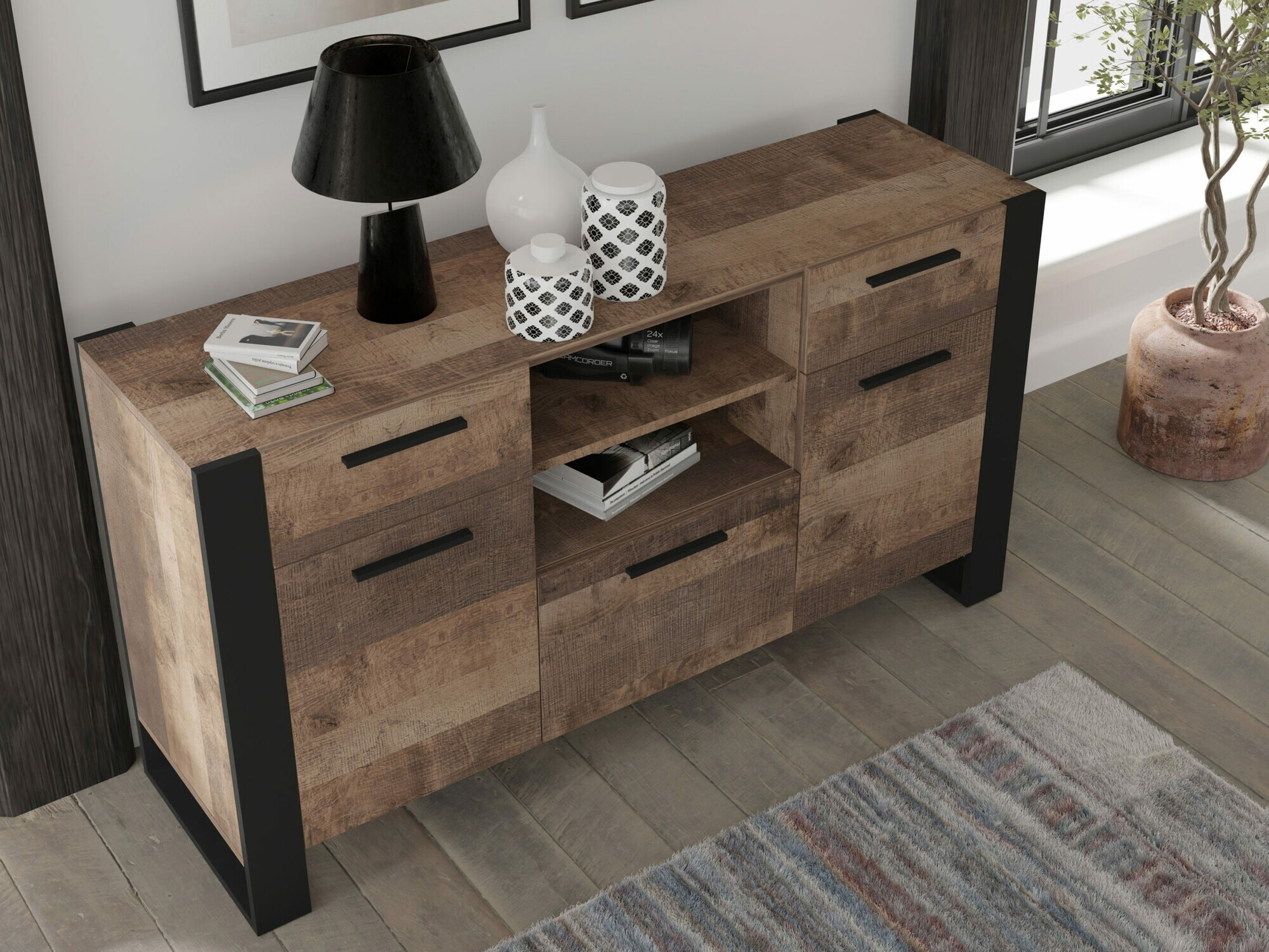 Скрин Cordoro 115 (Тъмно дърво)