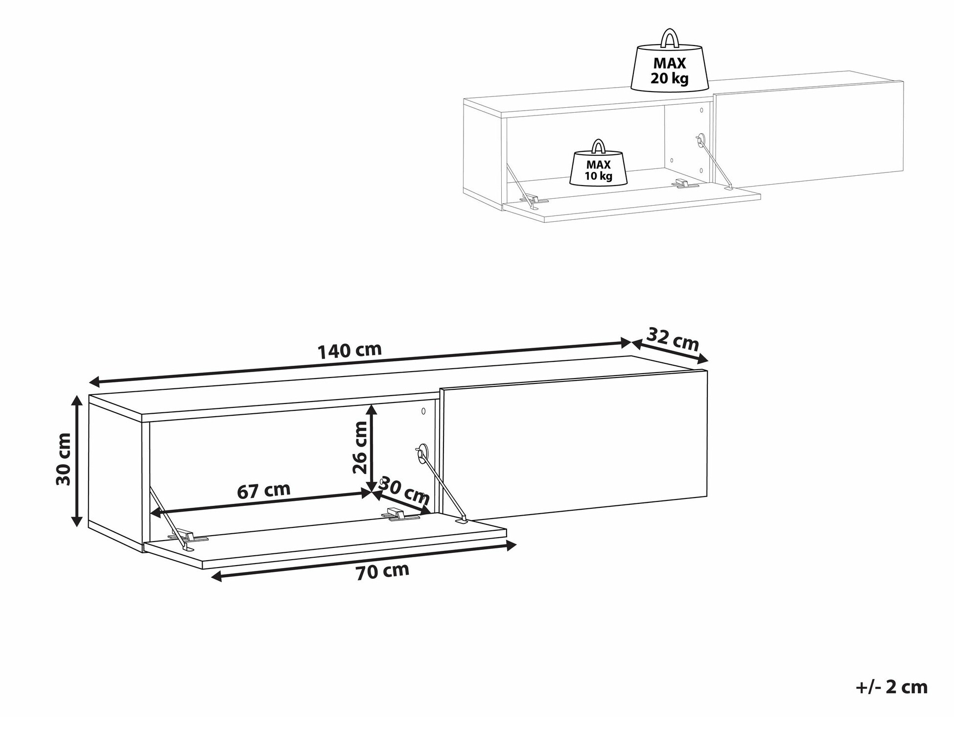 ТВ шкаф Berwyn 2663 (Кафяв)