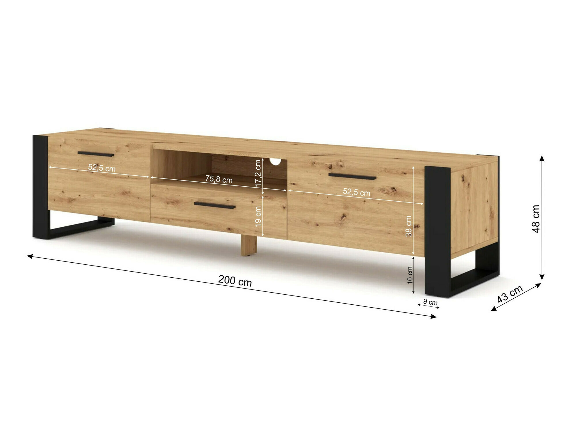 ТВ шкаф Cordoro 101 (Тъмно дърво)