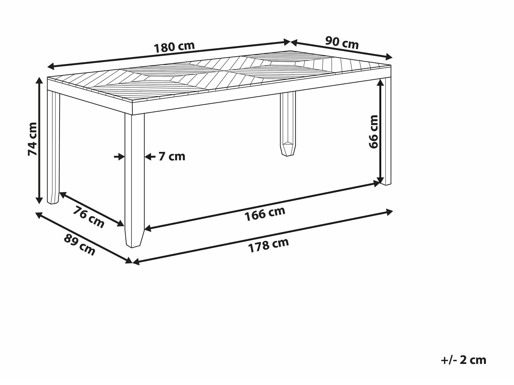 Градинска маса Camenou 104