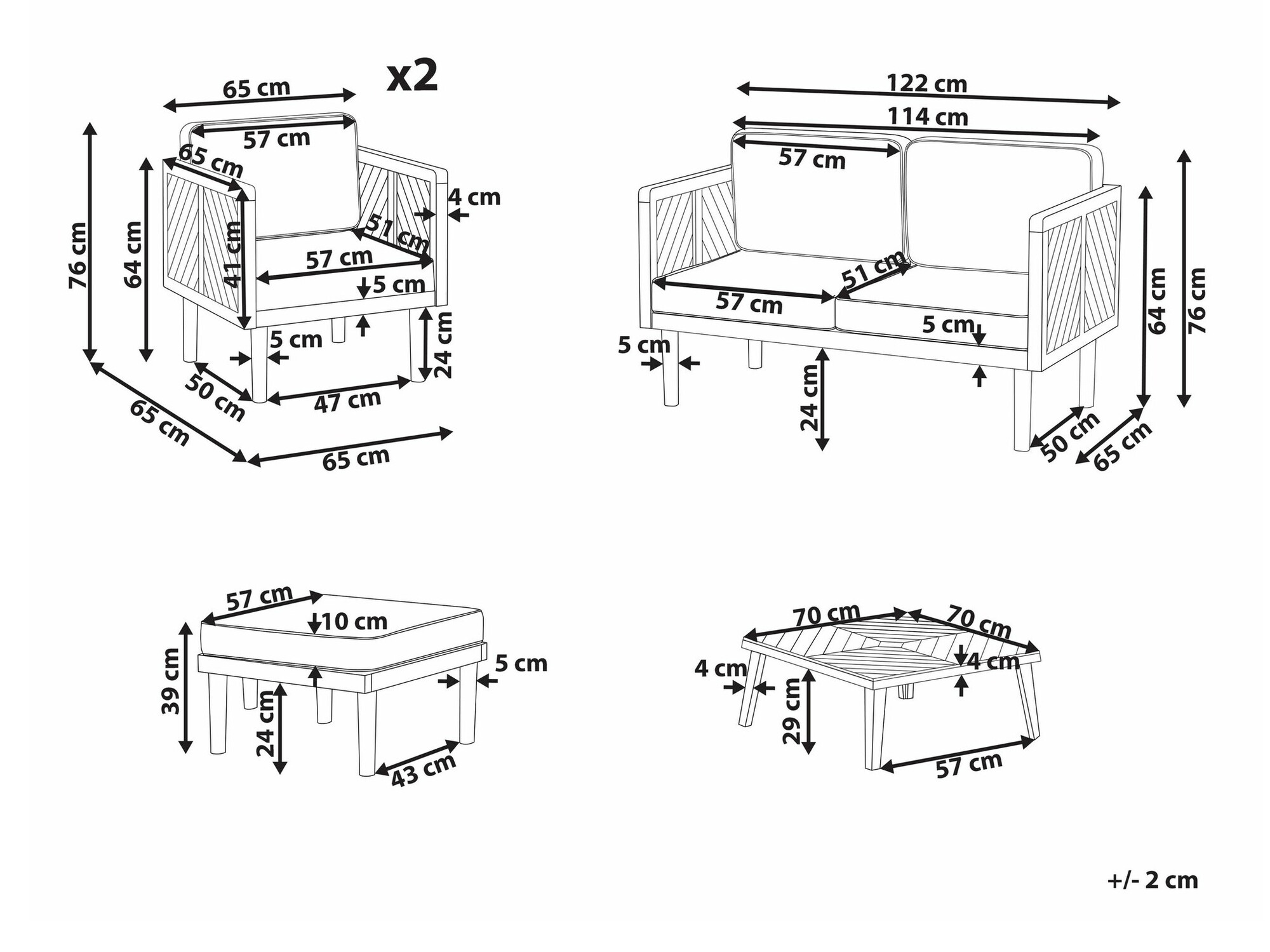 Градински комплект Camenou 112