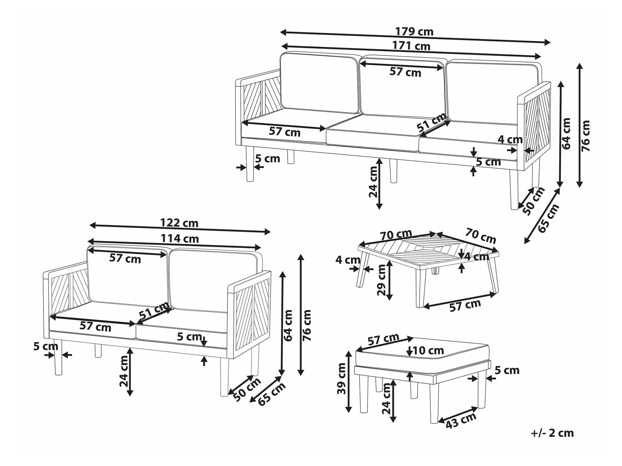 Градински комплект Camenou 113