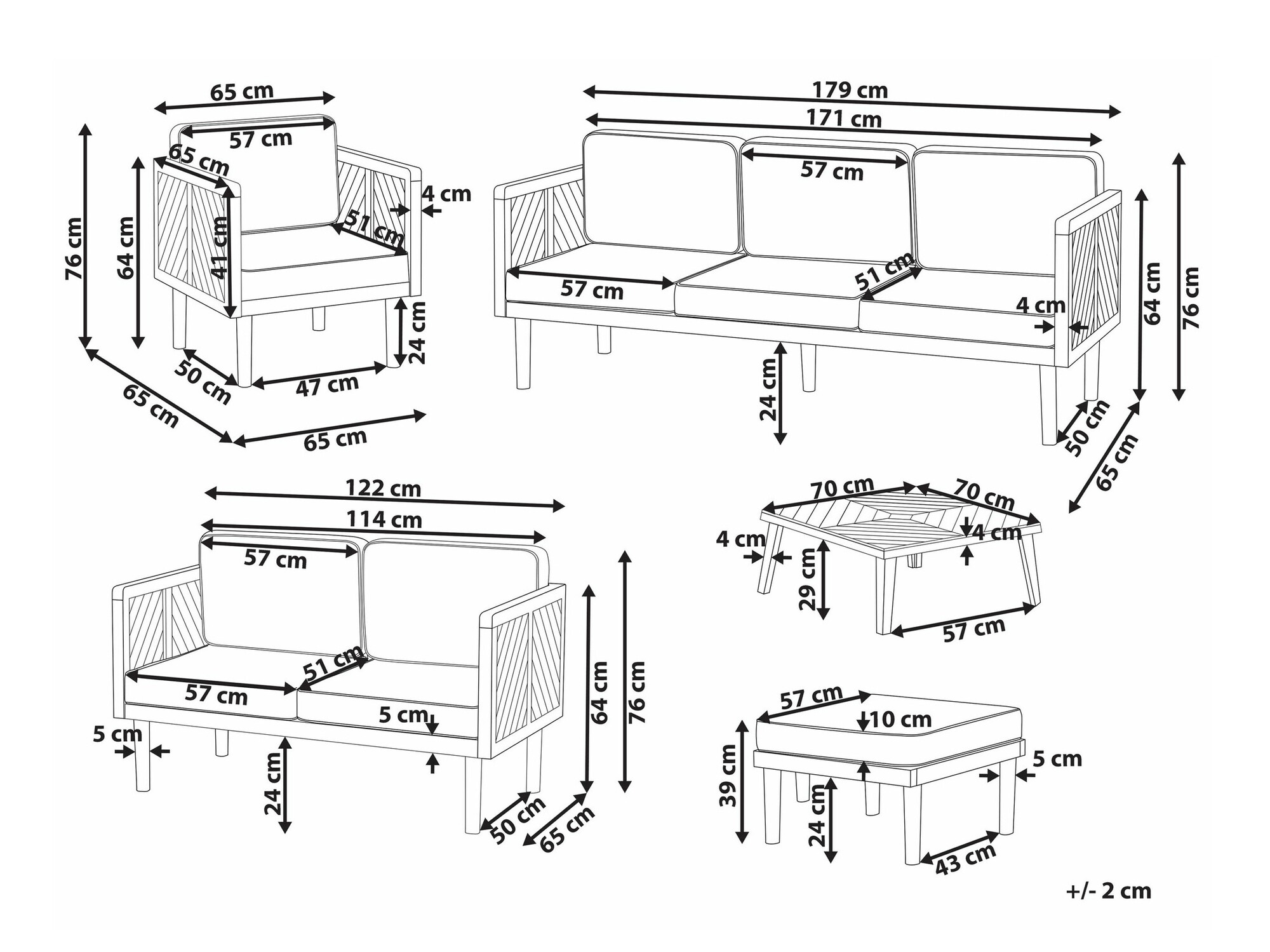 Градински комплект Camenou 115