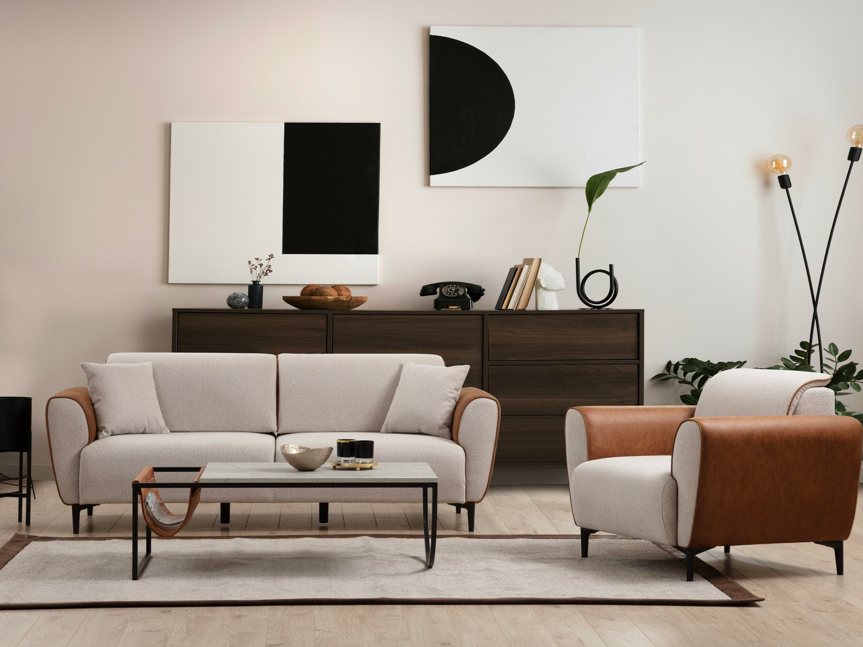 Фотьойл Altadena 603 (Кафяв + Бежов)