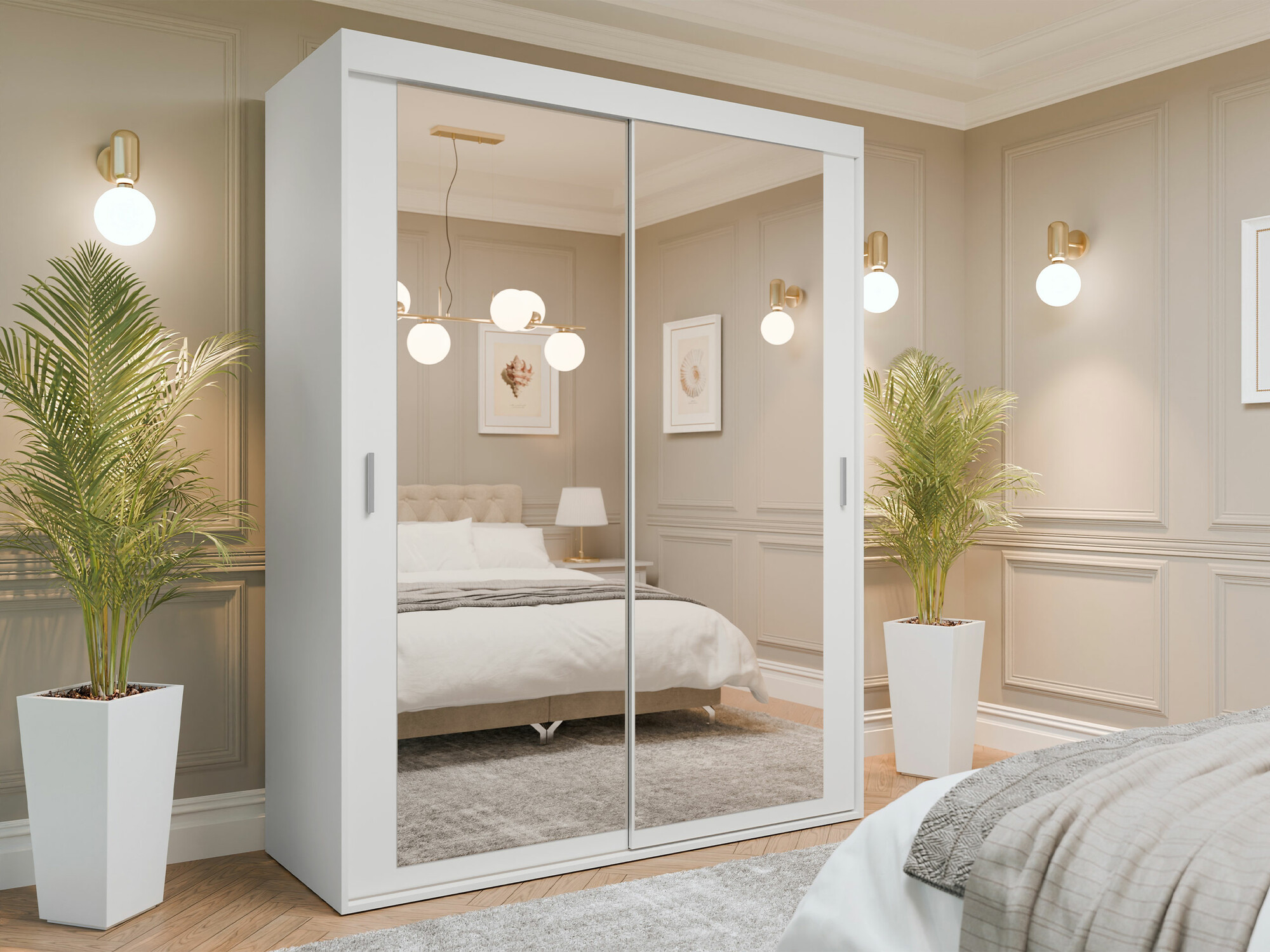 Гардероб Cosmes (Бял)