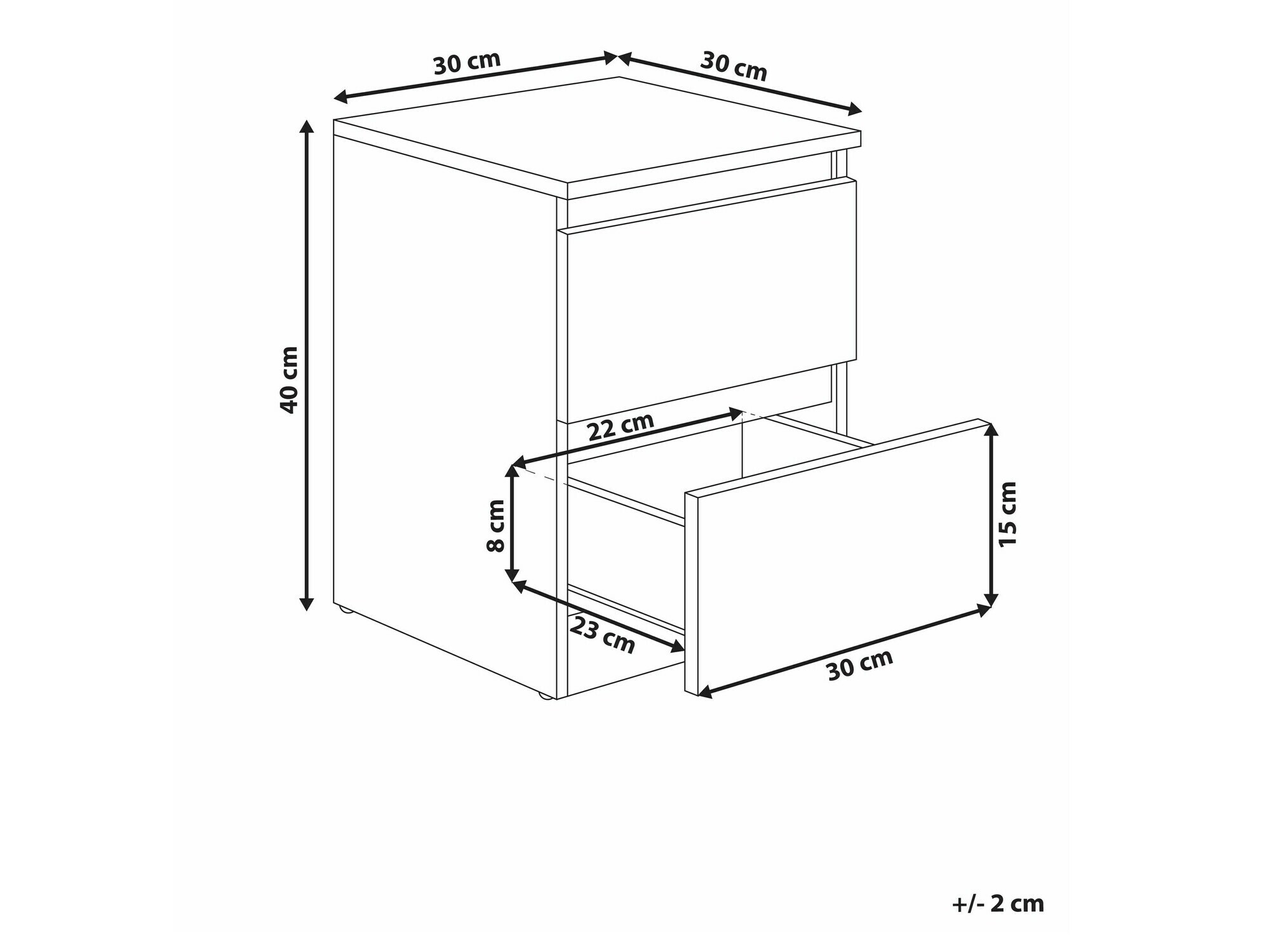 Нощно шкафче Berwyn 2670