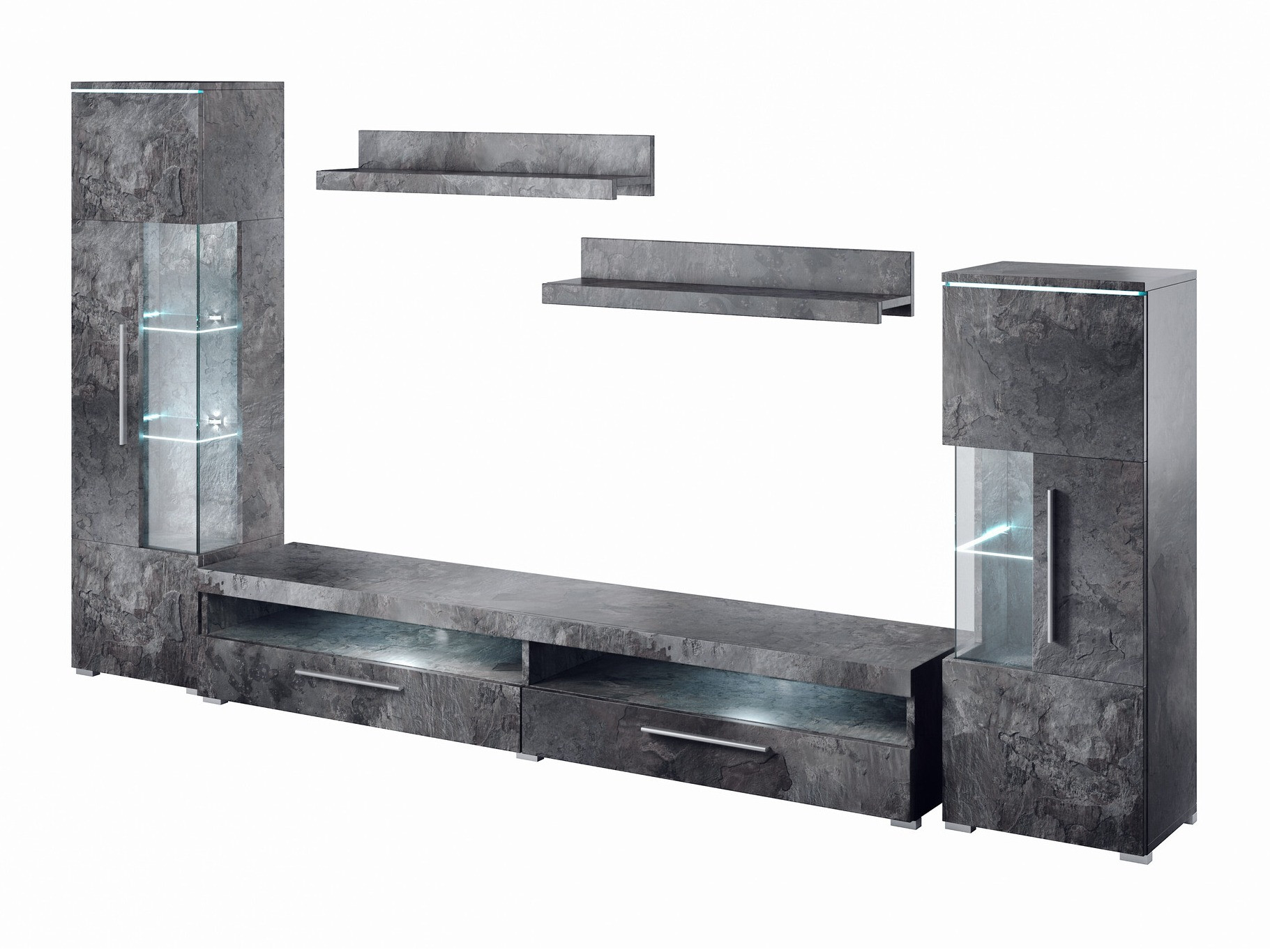 Комплект за хол Torvire 107 (Тъмен бетон)