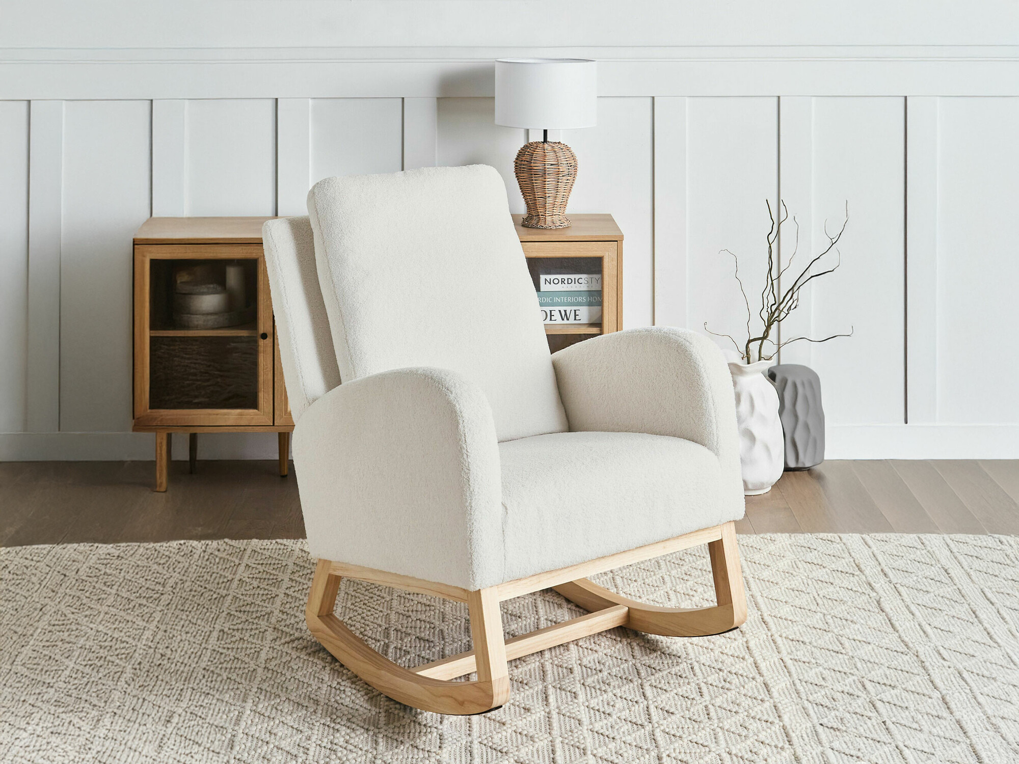 Люлеещ се стол Berwyn 2671 (Бял)