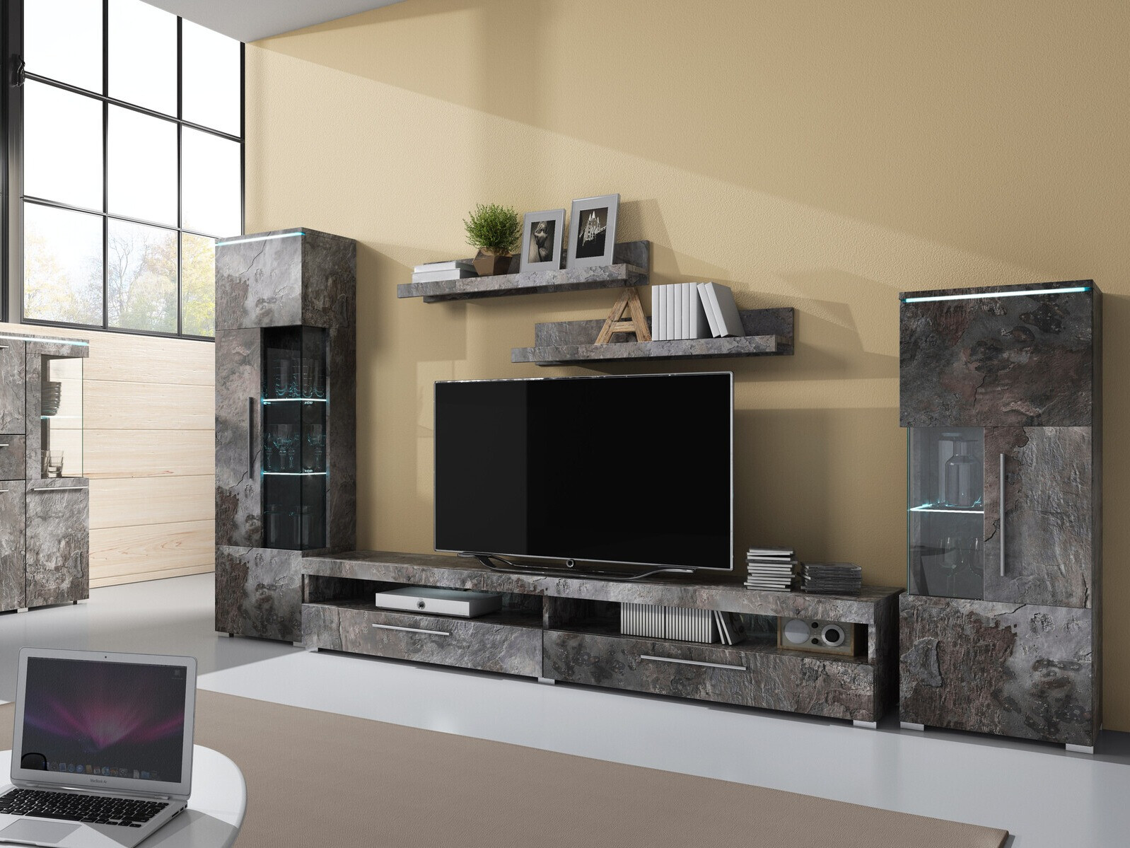 ТВ шкаф Torvire 111 (Тъмен бетон)