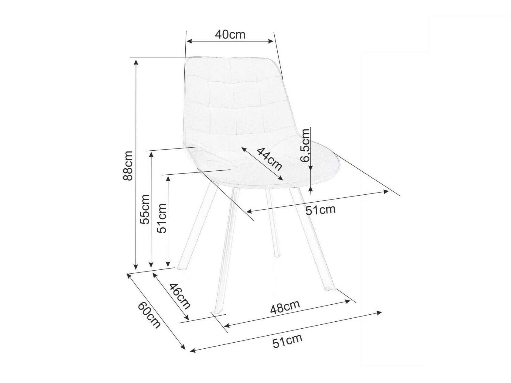 Стол Detroit 747 (Сив)