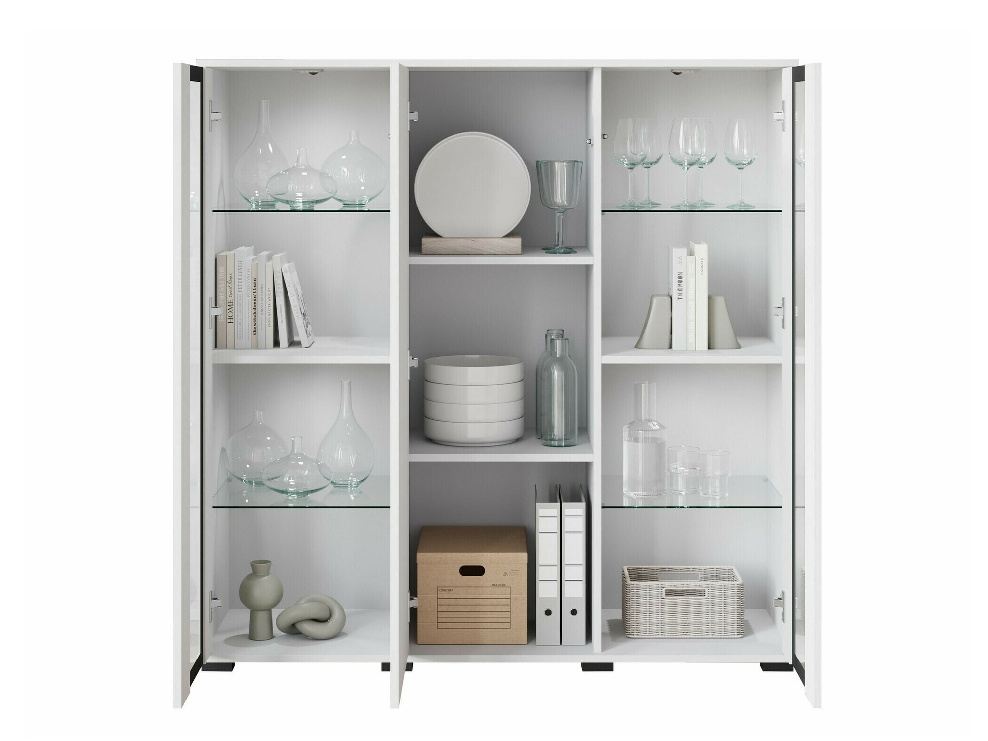 Шкаф Torcame 100 (Бял + Бял гланц)