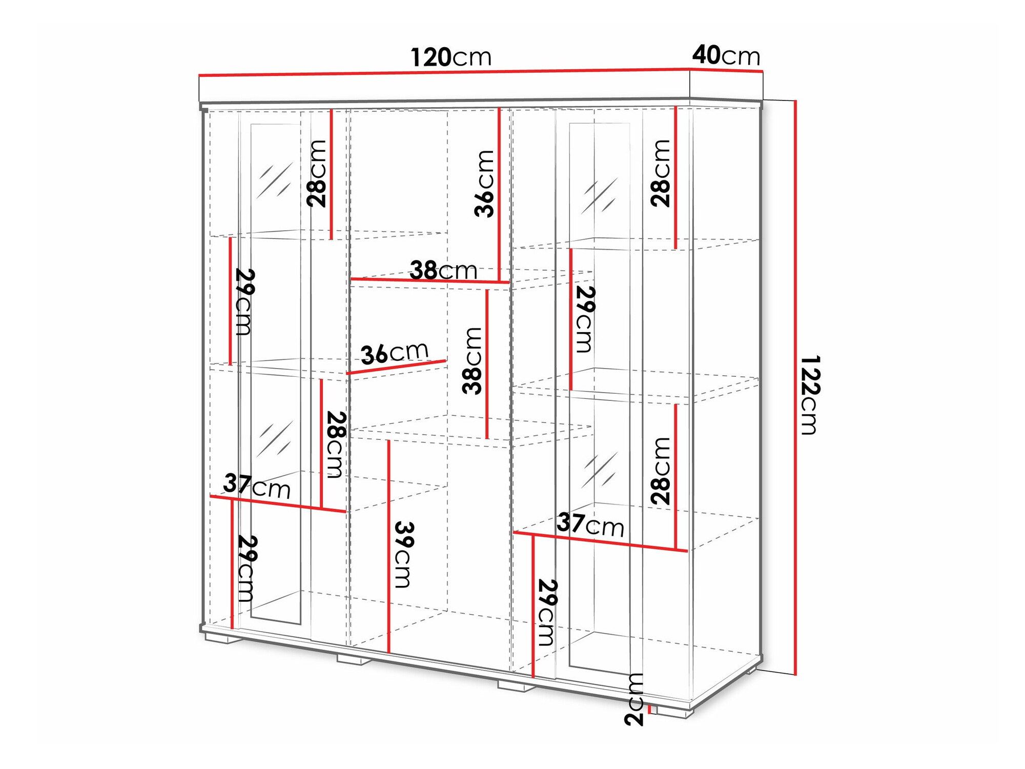 Шкаф Torcame 100 (Черен)